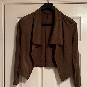 Romeo & Juliet Couture Brown Draped Blazer